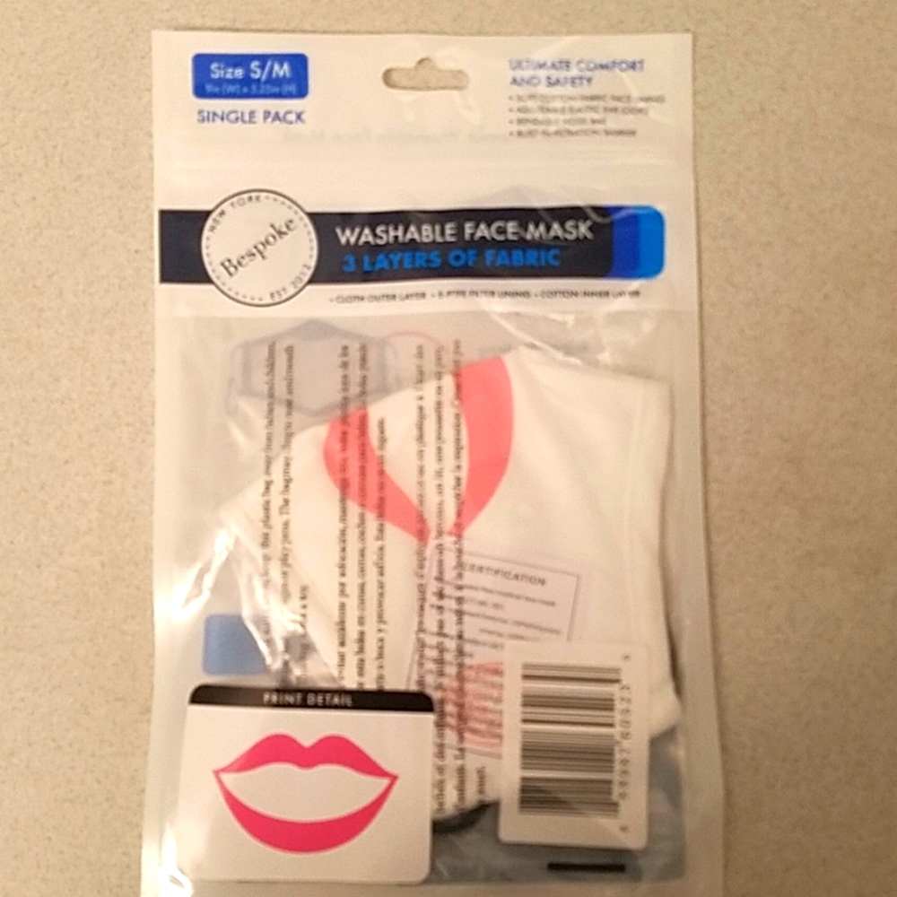 🆕️ Bespoke Washable face mask "Smile" S/M